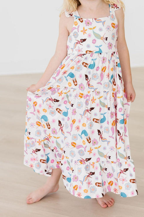 mermaid-magic-ruffle-maxi-dress Mila &  Rose - Sophia's Style-Mermaid Magic Ruffle Maxi Dress-2T--1